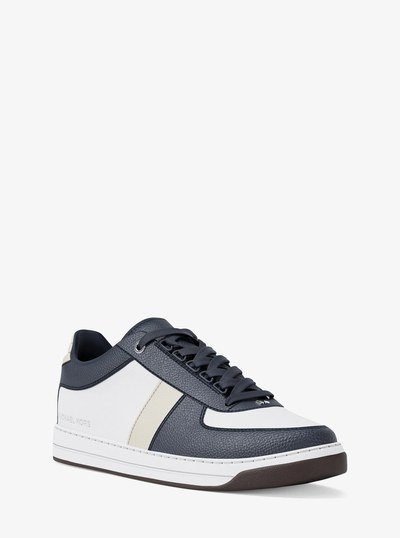 Brady Color-Block Leather Sneaker in NAVY | Michael Kors
