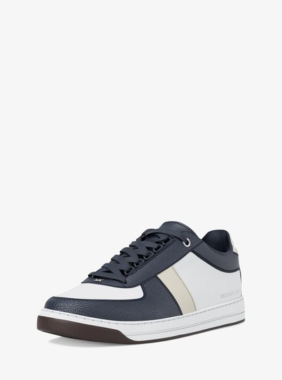 Brady Color-Block Leather Sneaker in NAVY | Michael Kors