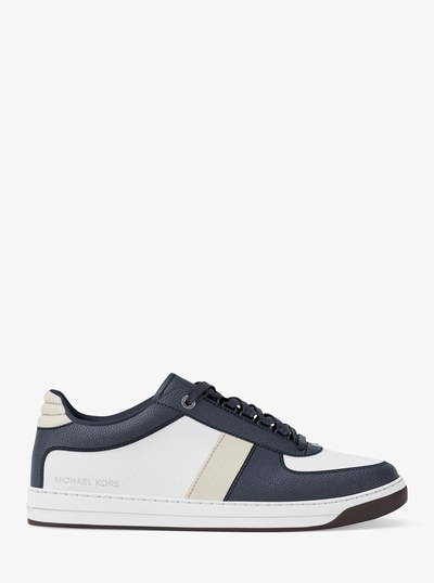 Brady Color-Block Leather Sneaker in NAVY | Michael Kors