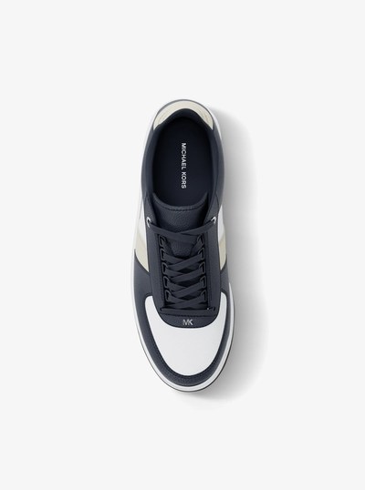 Brady Color-Block Leather Sneaker in NAVY | Michael Kors