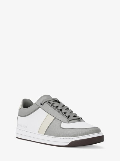 Brady Color-Block Leather Sneaker in QUARRY GREY | Michael Kors