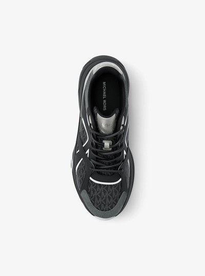 Leo Mixed-Media Trainer in BLACK | Michael Kors