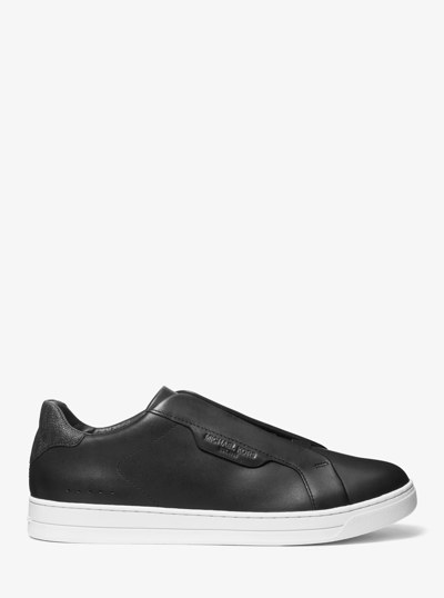 Keating Leather Slip-On Sneaker in BLACK | Michael Kors
