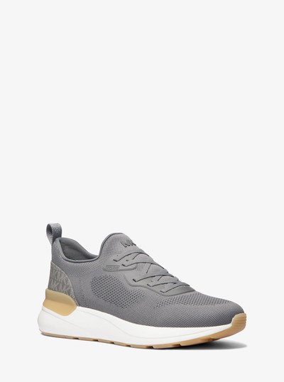Trevor Stretch Knit Slip-On Trainer in HEATHER GREY | Michael Kors