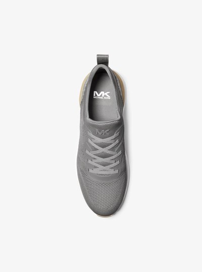 Trevor Stretch Knit Slip-On Trainer in HEATHER GREY | Michael Kors