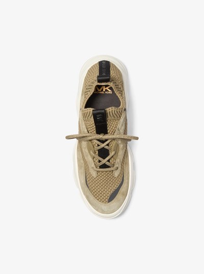 Atlas Stretch Knit Trainer in SAFARI GREEN | Michael Kors