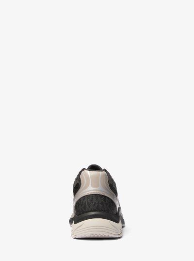 Leo Mixed-Media Trainer in BLACK | Michael Kors
