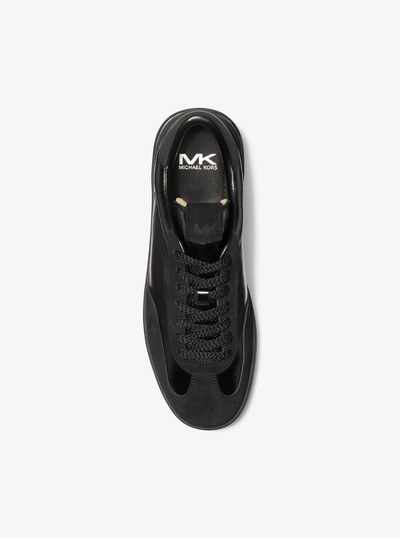 Wilton Leather and Suede Sneaker in BLACK | Michael Kors