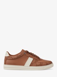 Espadrille Brady en cuir gaufr&eacute; &agrave; logo