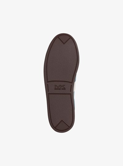 Brady Logo Embossed Leather Sneaker in CHAMBRAY | Michael Kors