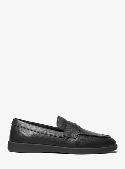 Wesley Pebbled Leather Loafer in BLACK | Michael Kors