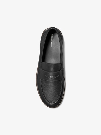 Wesley Pebbled Leather Loafer in BLACK | Michael Kors