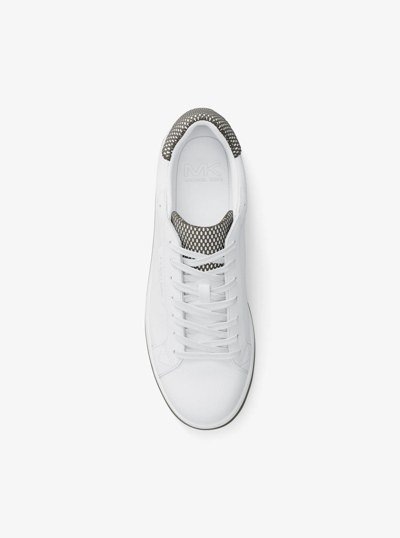 Keating Leather Sneaker in BIRCH | Michael Kors