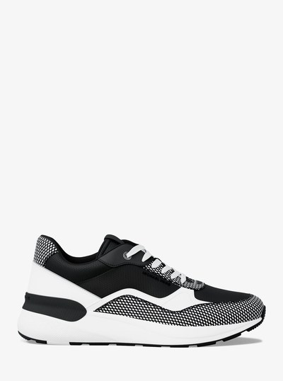 Trevor Mixed-Media Trainer in BLACK | Michael Kors