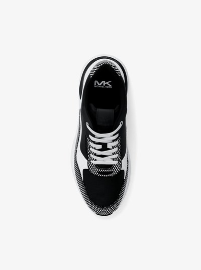 Trevor Mixed-Media Trainer in BLACK | Michael Kors