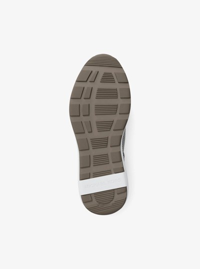Trevor Mixed-Media Trainer in BIRCH | Michael Kors