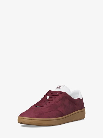 Wilton Suede Lace-Up Sneaker in MULBERRY | Michael Kors