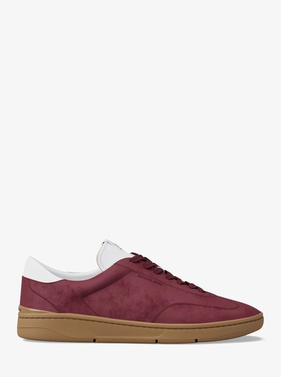 Wilton Suede Lace-Up Sneaker in MULBERRY | Michael Kors