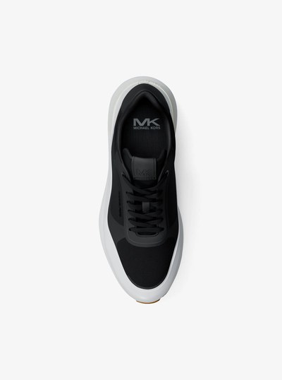 Trevor Mixed-Media Trainer in BLACK/WHITE | Michael Kors