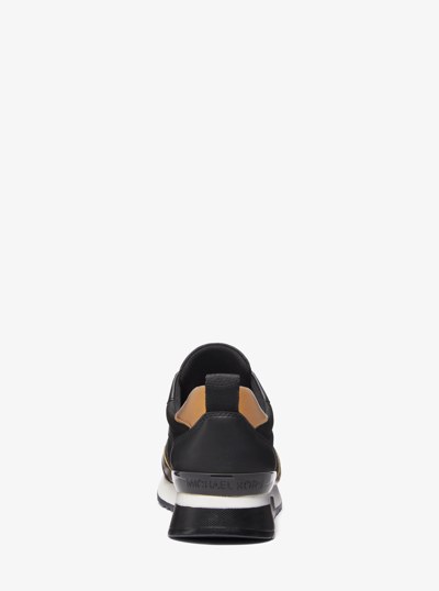 Allie Stride Glitter Chain Mesh and Canvas Trainer