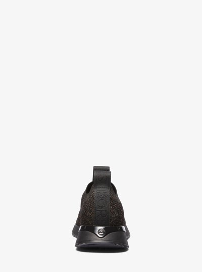 Bodie Logo Tape Metallic Stretch Knit Slip-On Trainer