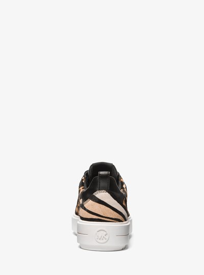 Emmett Animal Print Calf Hair and Leather Sneaker