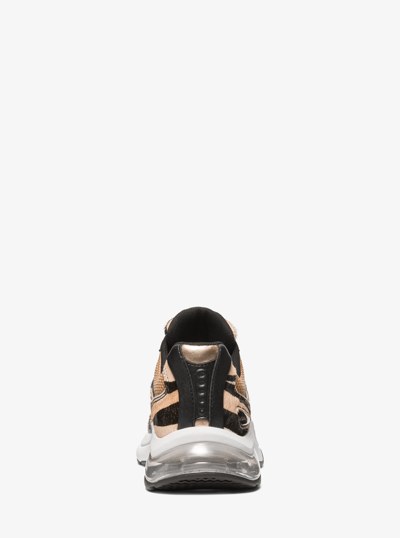 Kit Extreme Mesh and Leopard Print Calf Hair Trainer