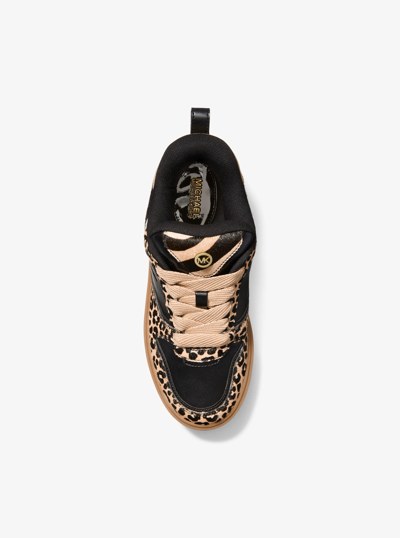 Rumi Animal Print Calf Hair Platform Sneaker