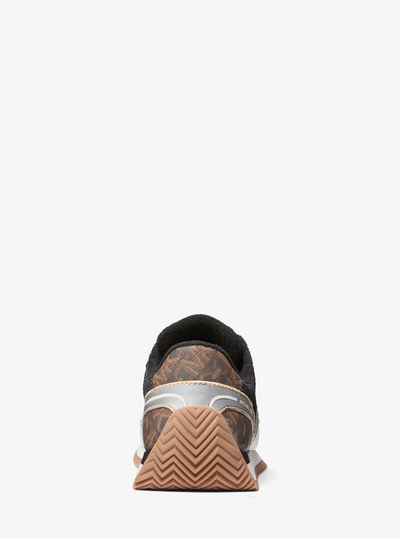 Byrdie Mixed-Media Trainer in BROWN MULTI | Michael Kors
