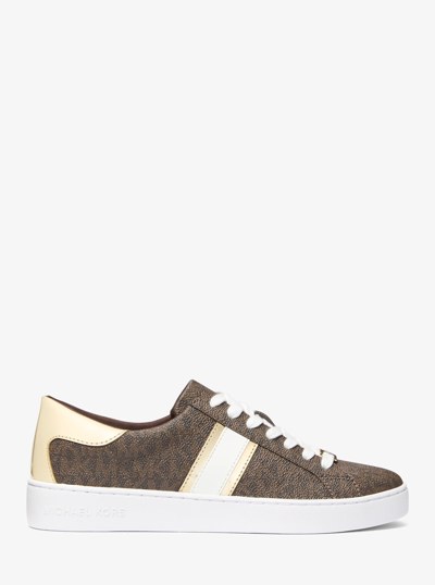 Keaton Metallic Striped Signature Logo Sneaker
