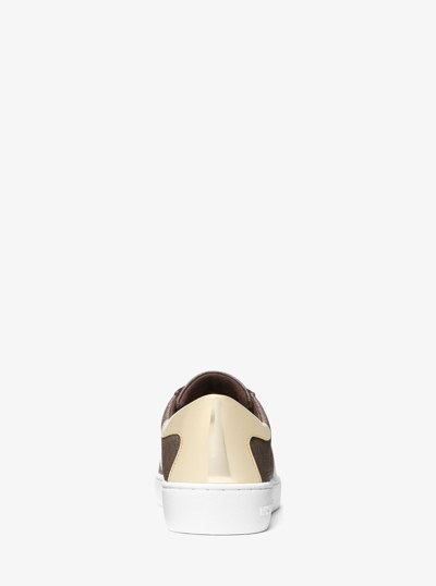 Keaton Metallic Striped Signature Logo Sneaker