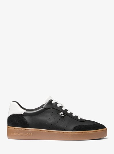 Scotty Leather Sneaker in BLACK | Michael Kors