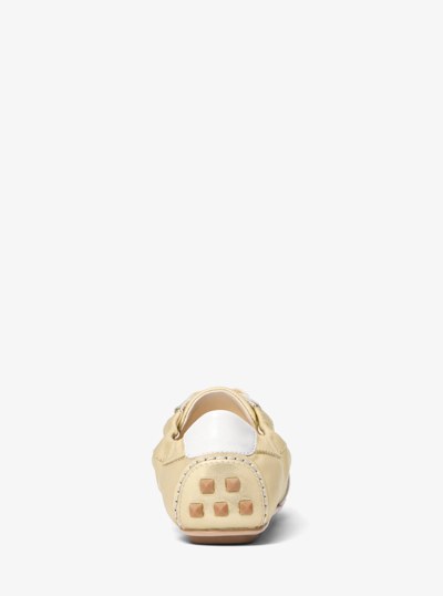 Susie Metallic Leather and Suede Trainer in PALE GOLD | Michael Kors