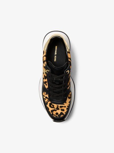 Arla Embellished Leather Trainer in MARIGOLD | Michael Kors