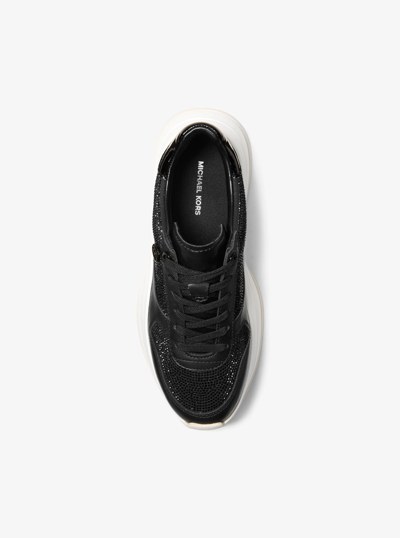 Espadrille Arla en cuir &agrave; ornements in NOIR | Michael Kors