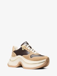 Arla Leather and Suede Trainer