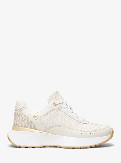 Ari Mixed-Media Trainer in VANILLA | Michael Kors