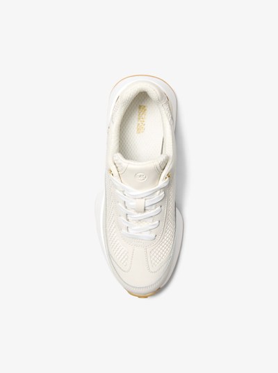 Ari Mixed-Media Trainer in VANILLA | Michael Kors