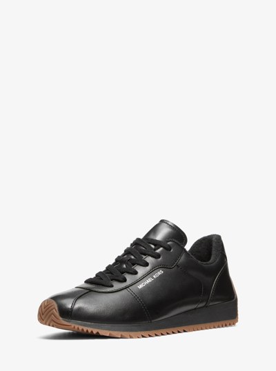 Rhodes Leather Trainer in BLACK | Michael Kors