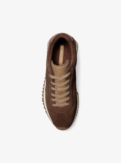 Rhodes Embellished Leather Trainer in CHOCOLATE COMBO | Michael Kors