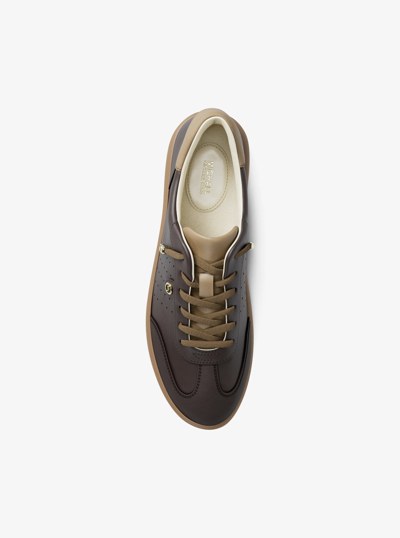 Scotty Leather Sneaker in CHOCOLATE | Michael Kors