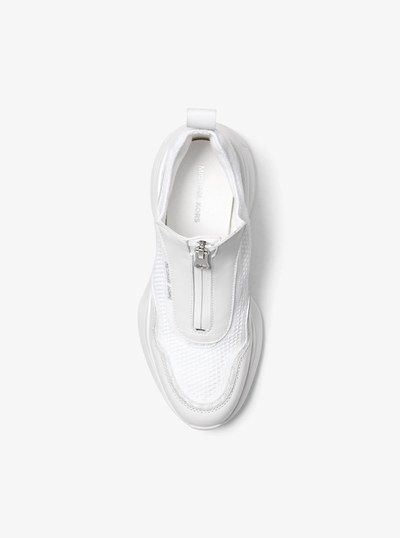 Zuma Mixed-Media Trainer in BRIGHT WHT | Michael Kors