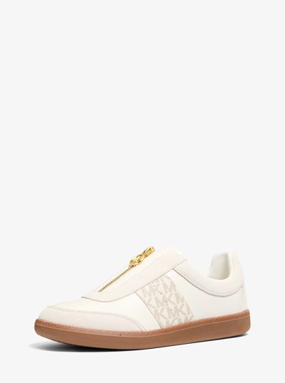 Jovie Zip-Front Sneaker in VANILLA | Michael Kors