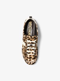 Keely Leopard Print Calf Hair Trainer 