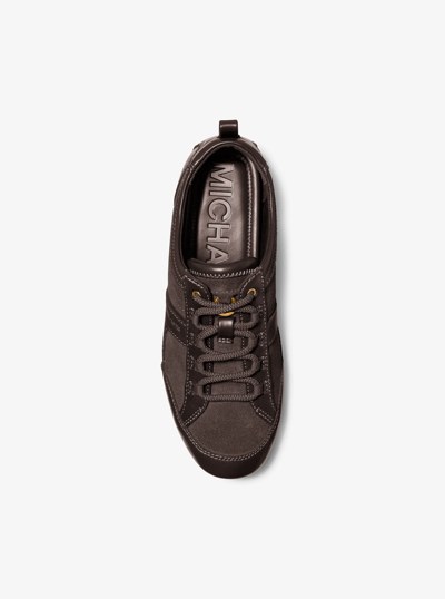 Keely Tassel Suede Trainer  in CHOCOLATE | Michael Kors