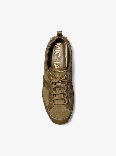 Keely Tassel Suede Trainer  in LODEN | Michael Kors