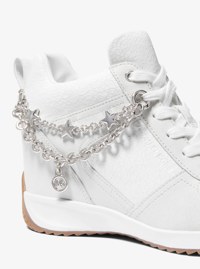 Nikko S2 Embellished Mixed-Media Wedge Trainer