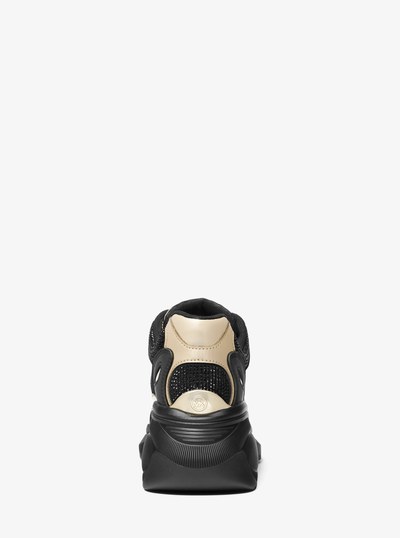 Zuma Mesh and Metallic Trainer in PALE GOLD | Michael Kors