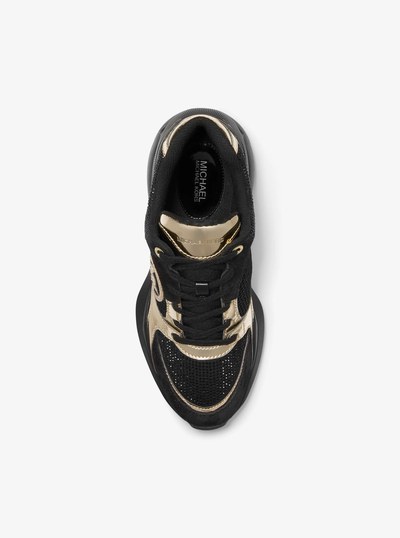 Zuma Mesh and Metallic Trainer in PALE GOLD | Michael Kors