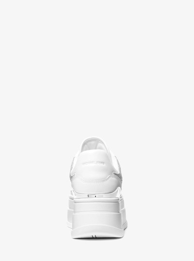 Hayes Embellished Leather Sneaker in OPTIC WHITE | Michael Kors